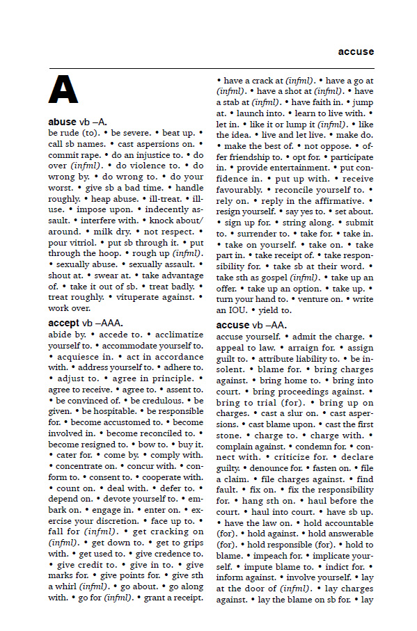 Sample Page - Thesaurus Section - Core Fluency Thesaurus by Prof. Kev Nair - Page 1
